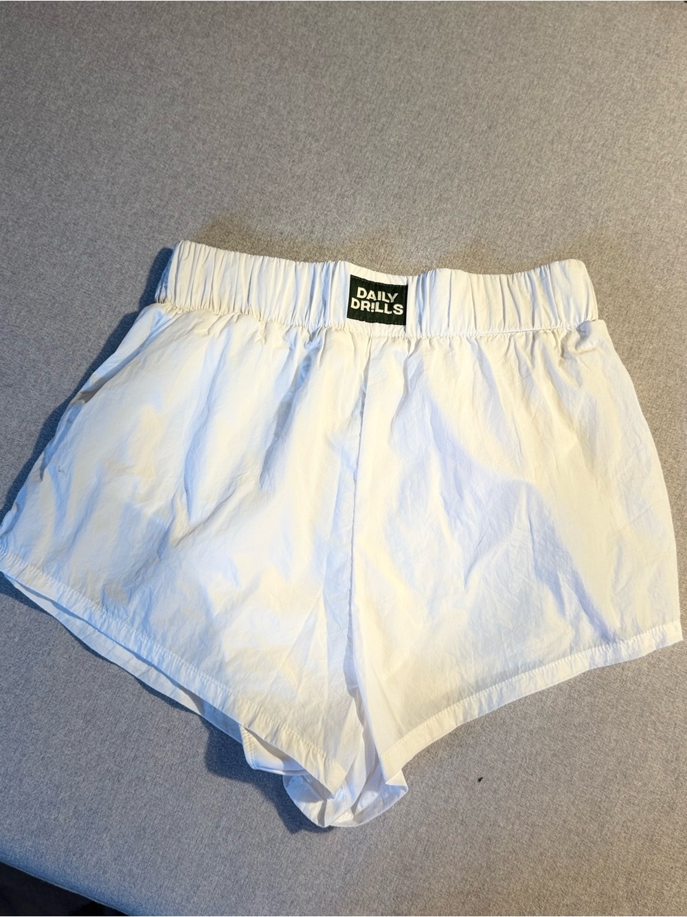 Daily Drills White Women's Elastic-Waist Athletic Shorts